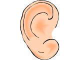 Ear, to indicate a notice to take note of
